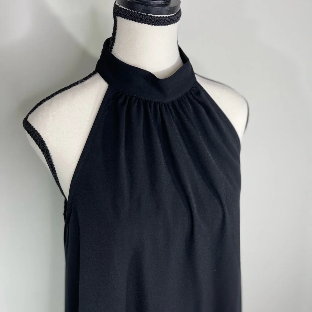 Nine West Womens Mock Neck Swing Mini Dress. Color Black. Size Medium NWT